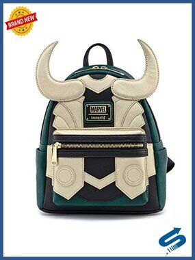 Loungefly Marvel Loki Faux Leather Double Strap Shoulder Bag